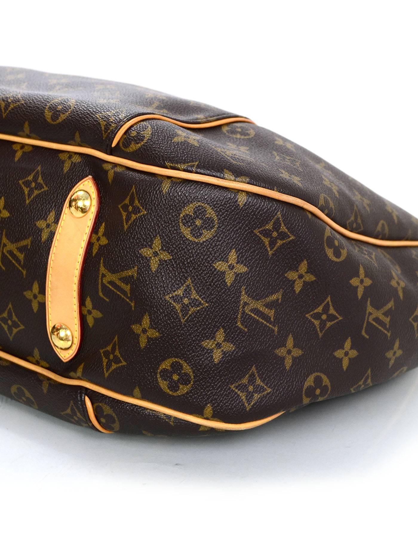 Black Louis Vuitton Discontinued Monogram Galleria GM Tote Bag