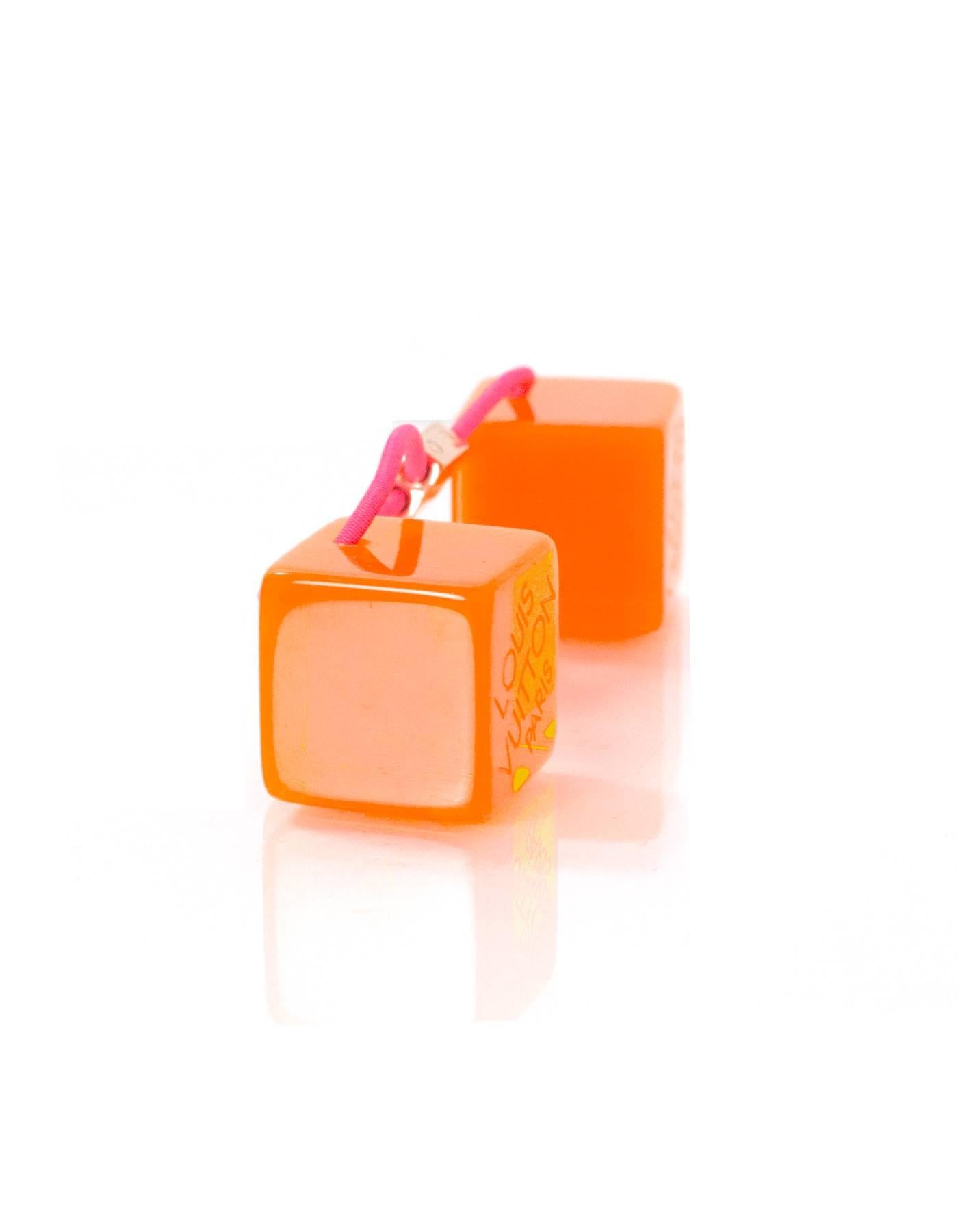 Red Louis Vuitton Orange Hair Cubes