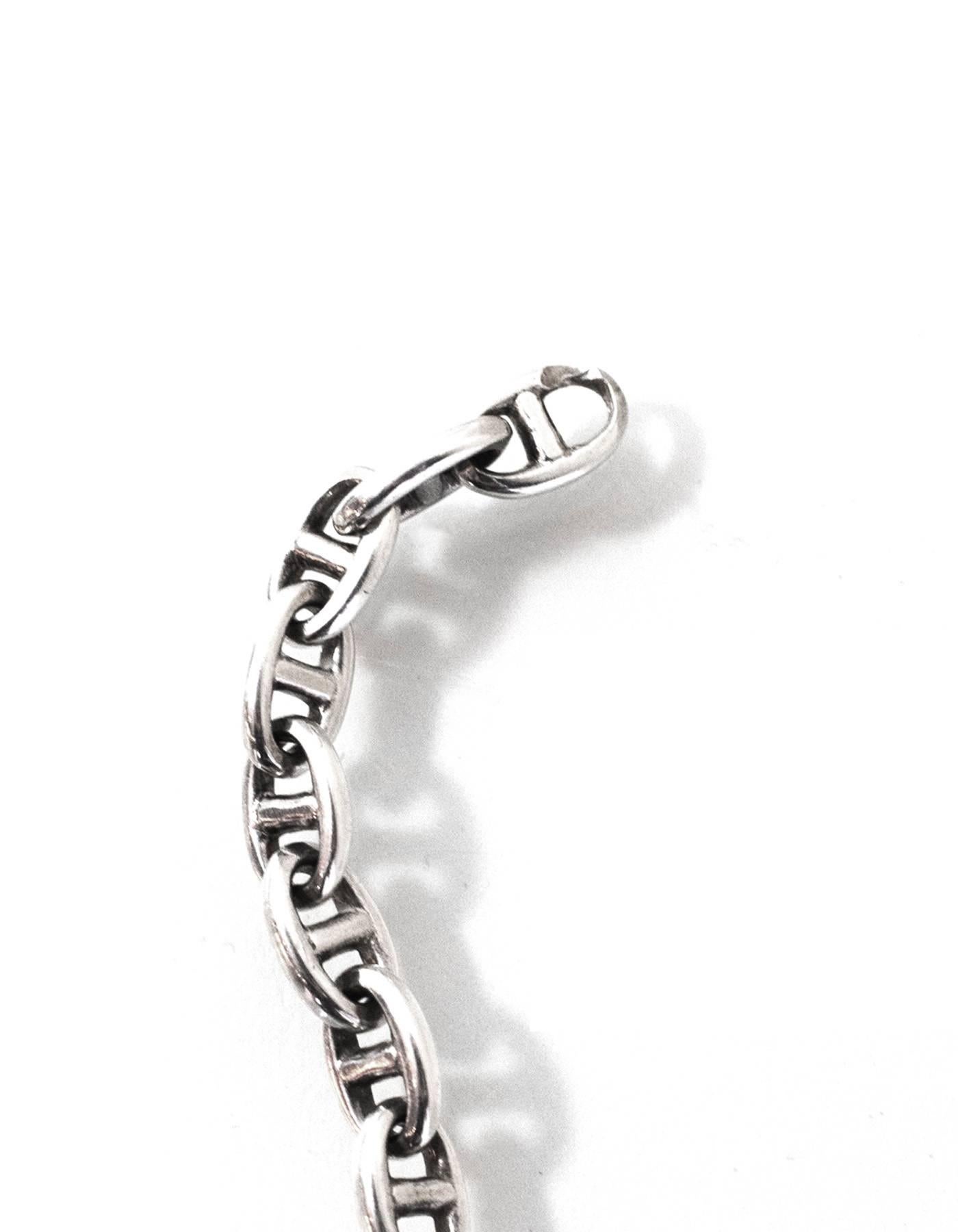 Hermes Silver Mini Chain de Ancre Bracelet 1