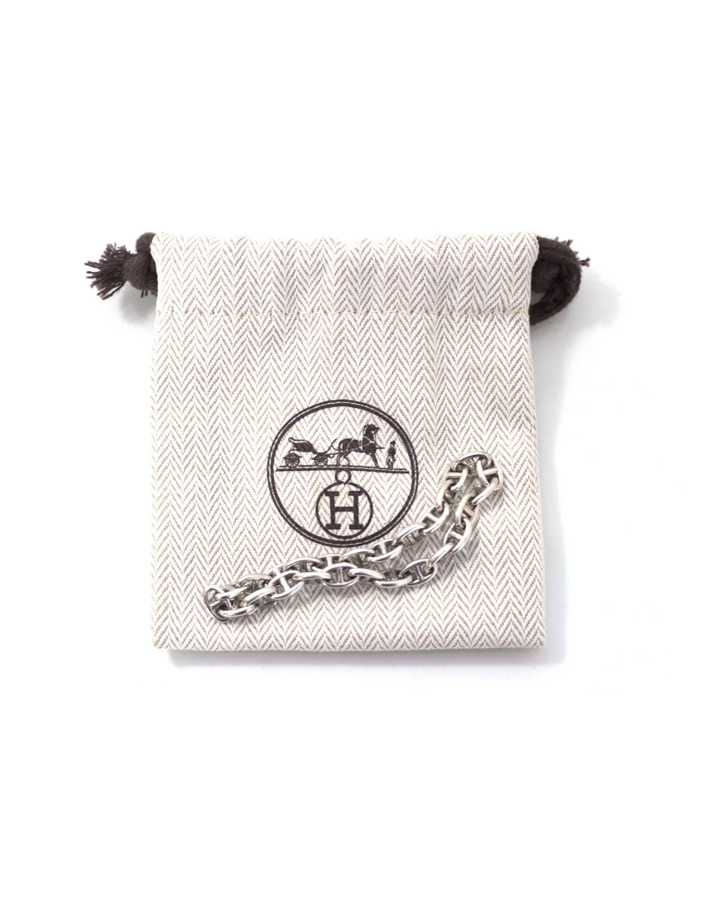 Hermes Silver Mini Chain de Ancre Bracelet 2