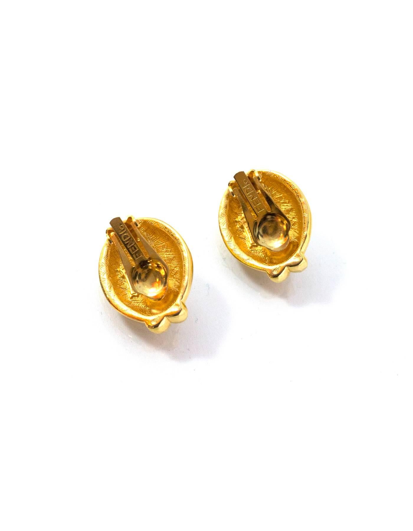 fendi clip on earrings