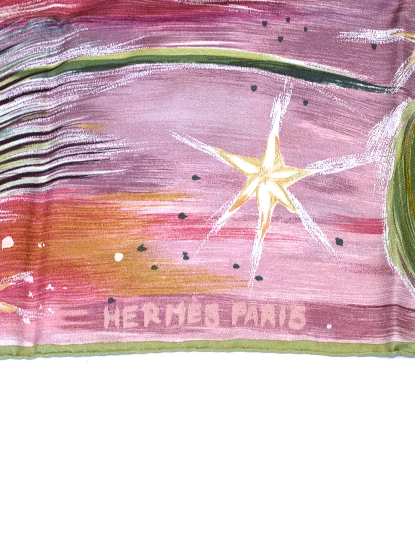 Hermes Feux Du Ciel 90cm Silk Scarf In Excellent Condition In New York, NY