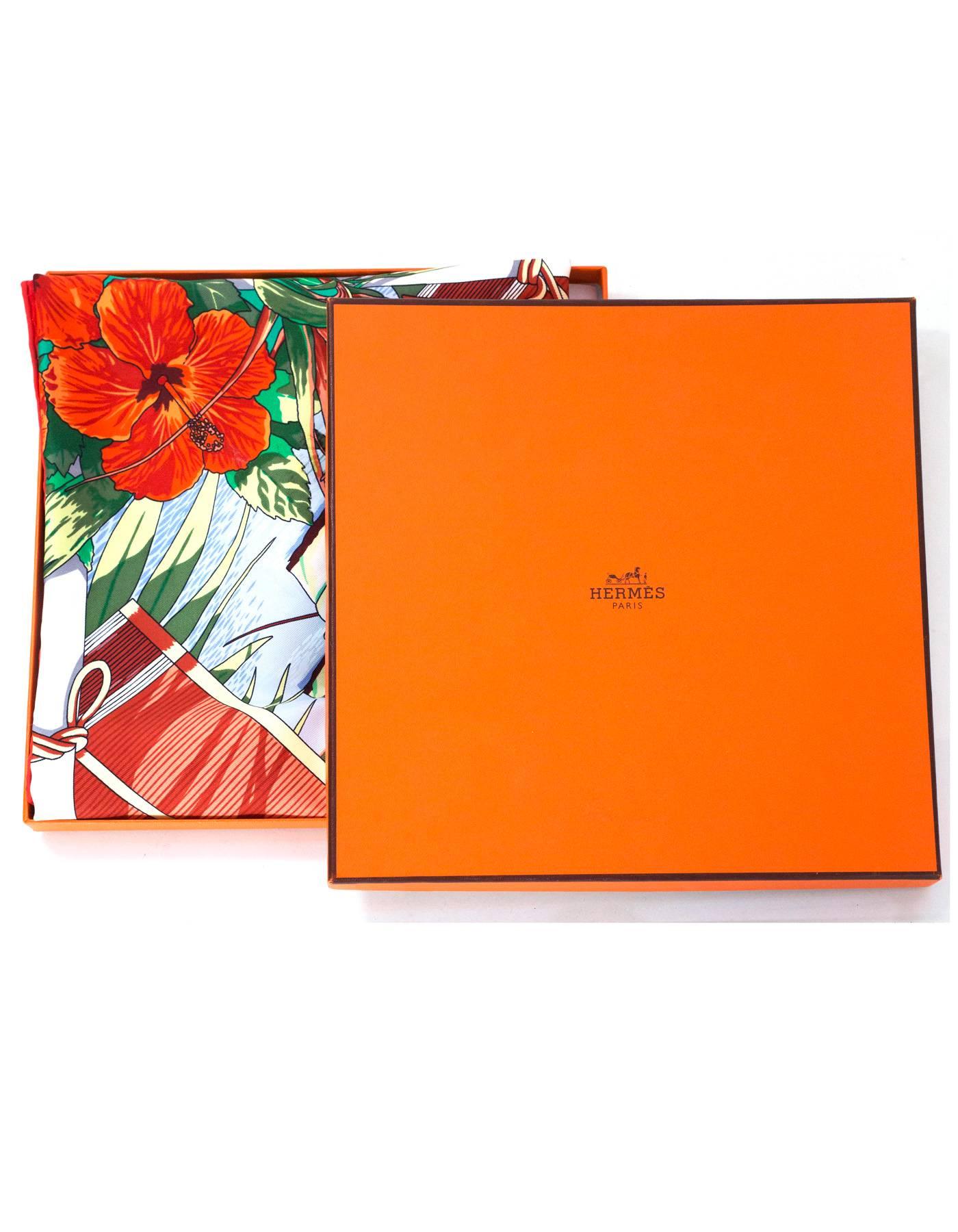 Hermes Red/Orange Varangues 90cm Silk Scarf 6