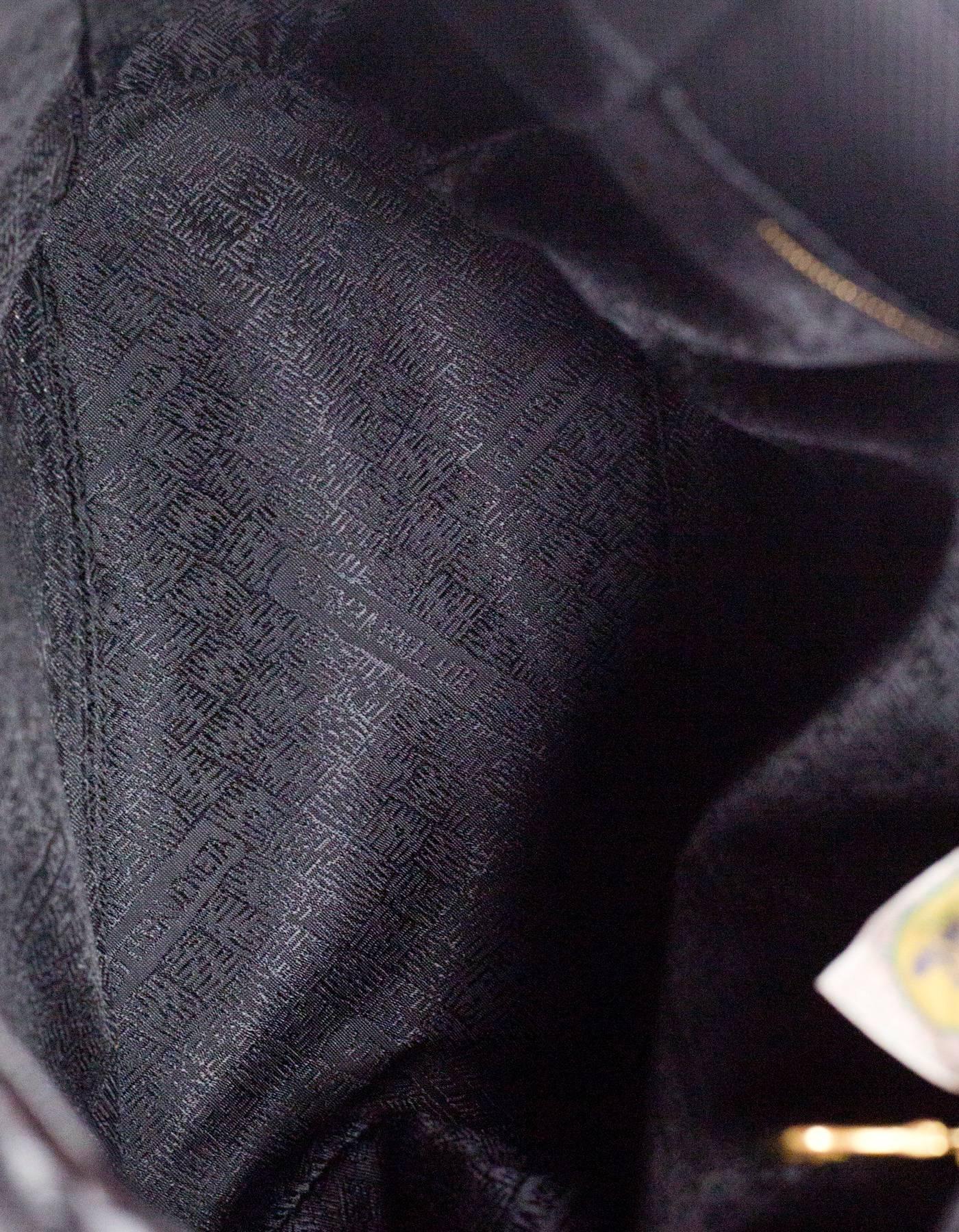 Bottega Veneta Vintage Black Textured Leather Bucket Bag In Excellent Condition In New York, NY