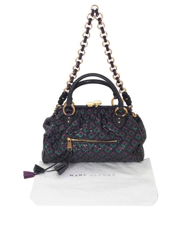 Marc Jacobs Python And Woven Leather Stam Bag W Strap For At Marc Jacobs Python Woven Leather Stam Bag W Strap For 3
