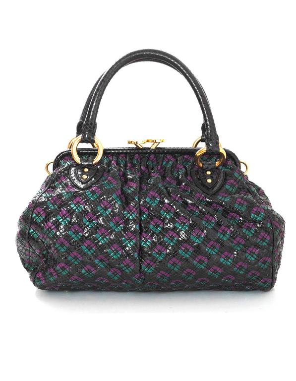 Marc Jacobs Python And Woven Leather Stam Bag W Strap For At Marc Jacobs Python Woven Leather Stam Bag Features Optional Metal Resin Chain Link Shoulder