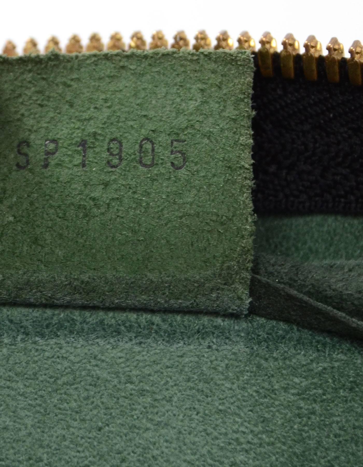 Louis Vuitton Green Taiga Leather Large Bowler Duffle Weekender Bag 2