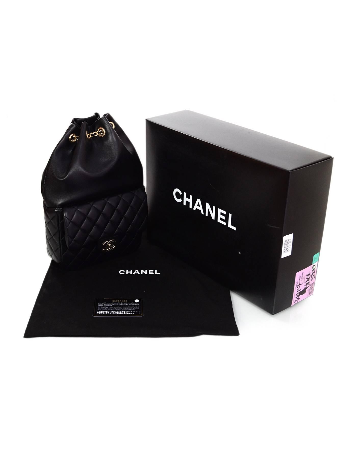 Chanel Black Lambskin Leather Small Paris In Seoul Backpack Bag 3