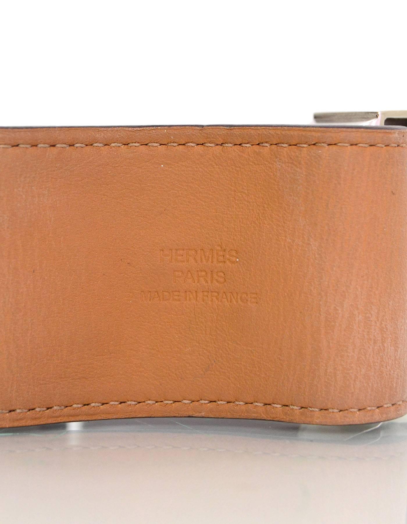 Hermes Tosca Leather Collier de Chien CDC Cuff Bracelet Sz L 1