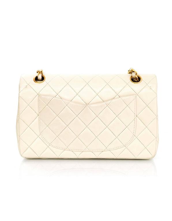 Chanel Vintage Cream Quilted Lambskin Small 9