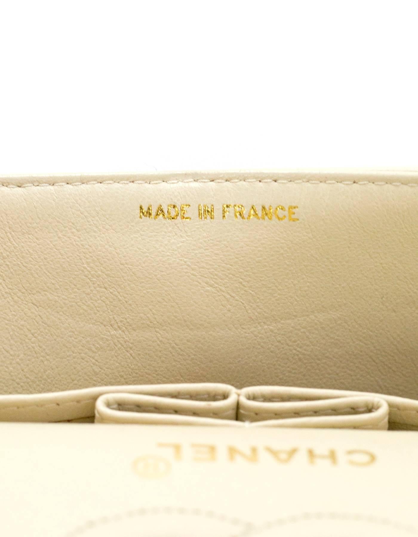 Chanel Vintage Cream Quilted Lambskin Small 9