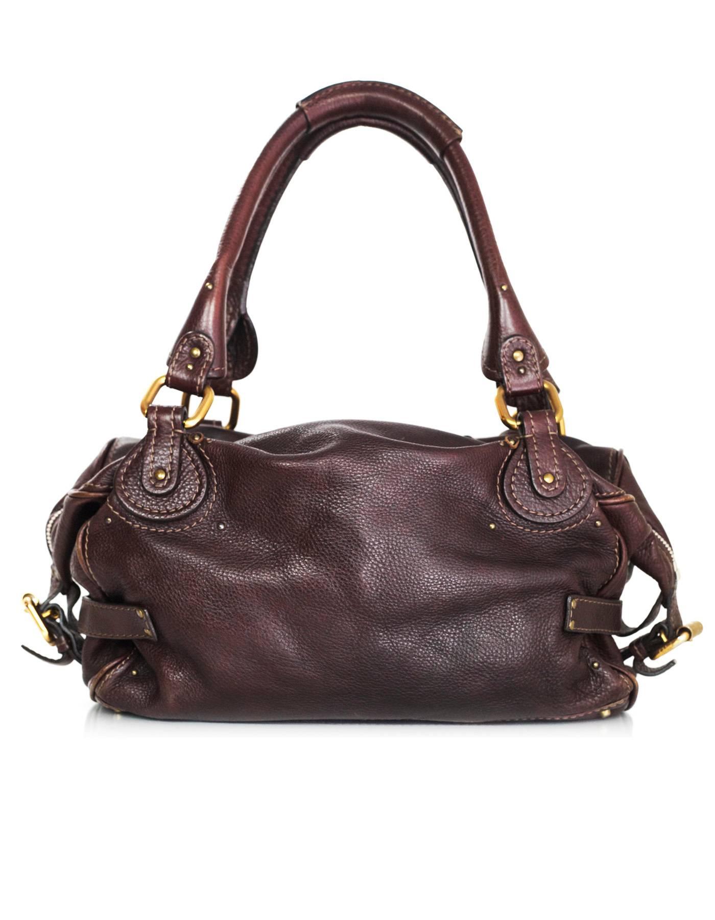 Black Chloe Brown Leather Large Paddington Bag
