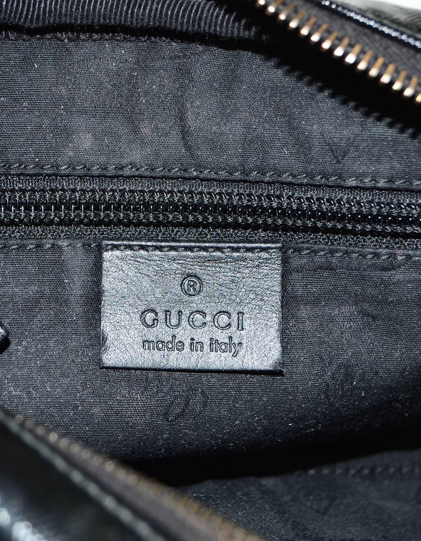 Gucci Black Glazed Monogram Camera Bag 2
