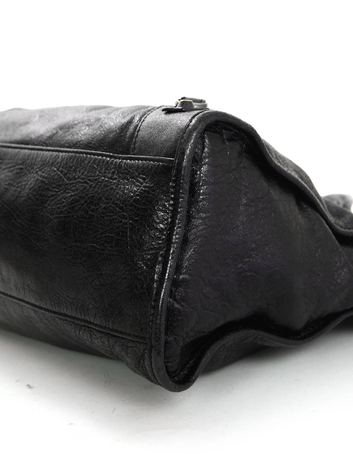 balenciaga black leather bag