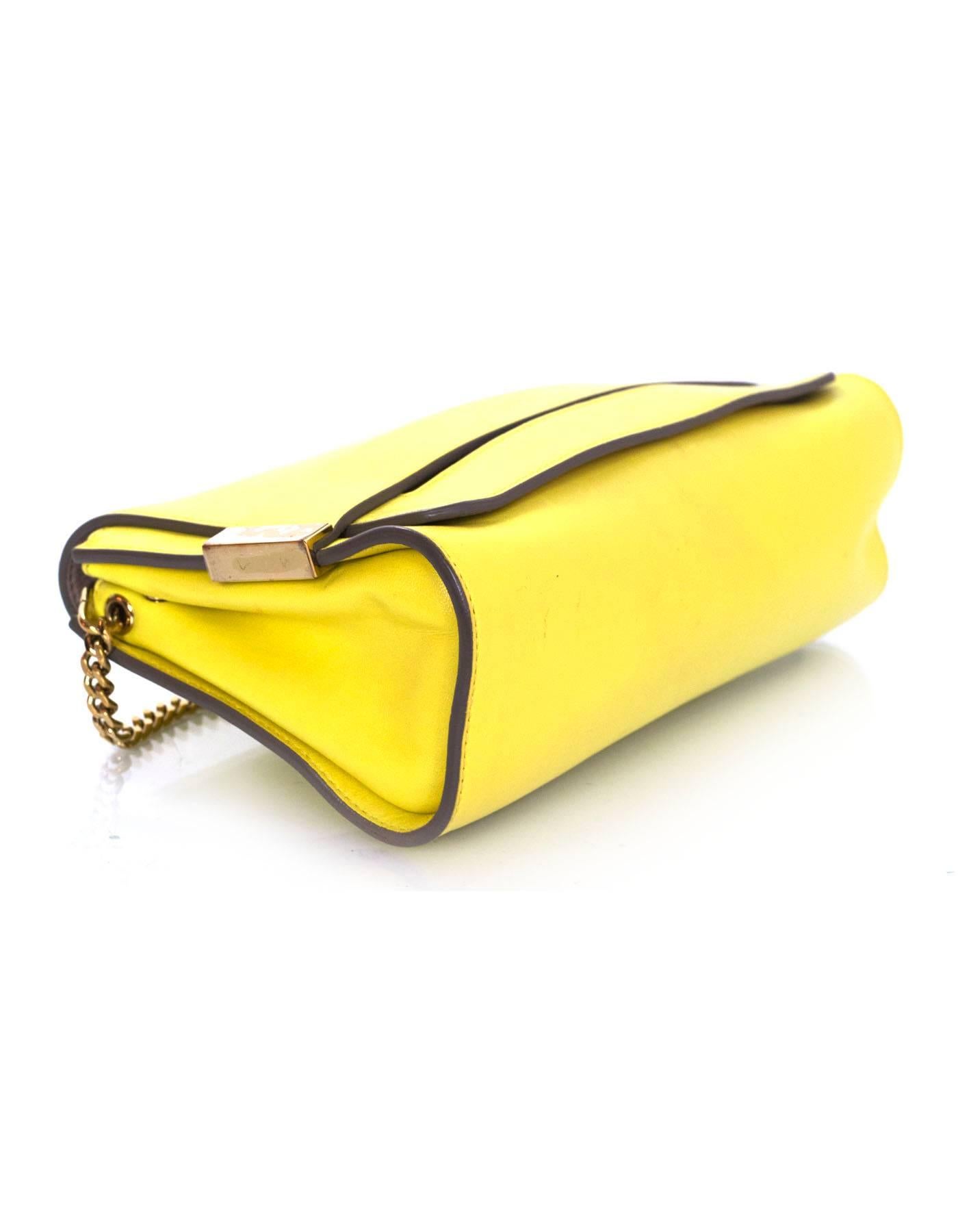 Women's Chloe Yellow Leather Elle Crossbody Bag rt. $1, 390