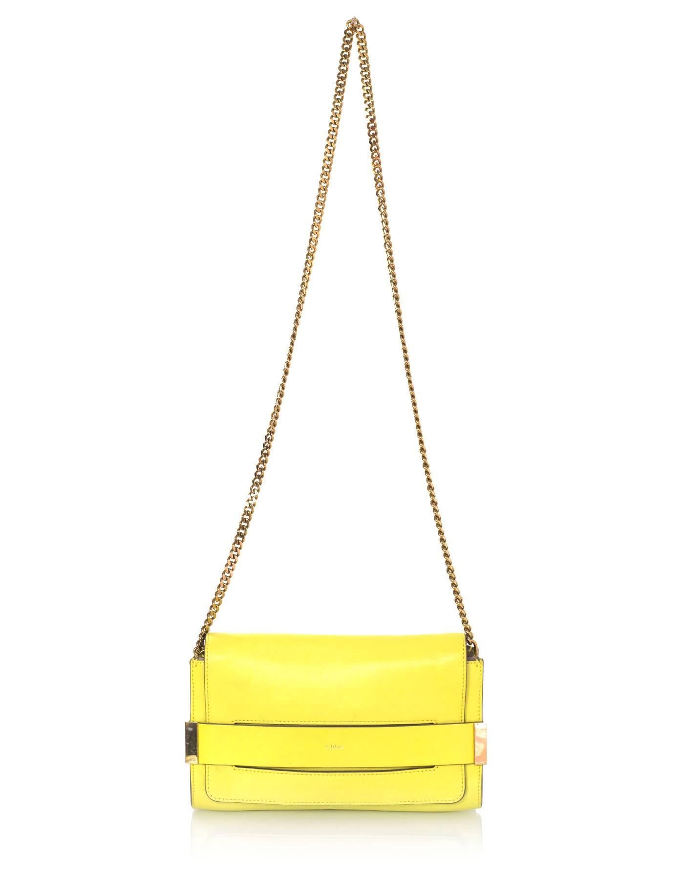 Chloe Yellow Leather Elle Crossbody Bag rt. $1, 390 4