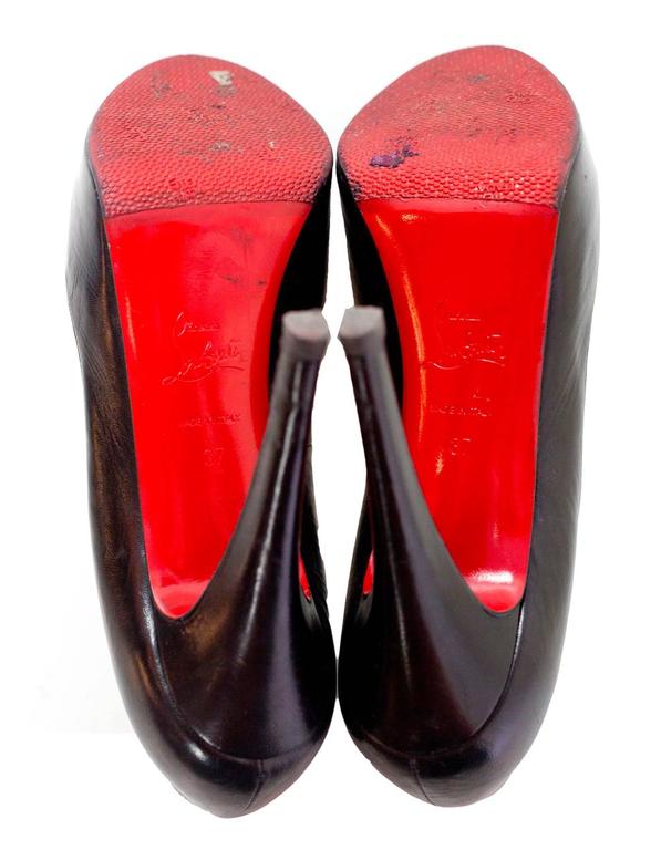Christian Louboutin Black Very Prive 120 Pumps Sz 37 For Sale at 1stDibs