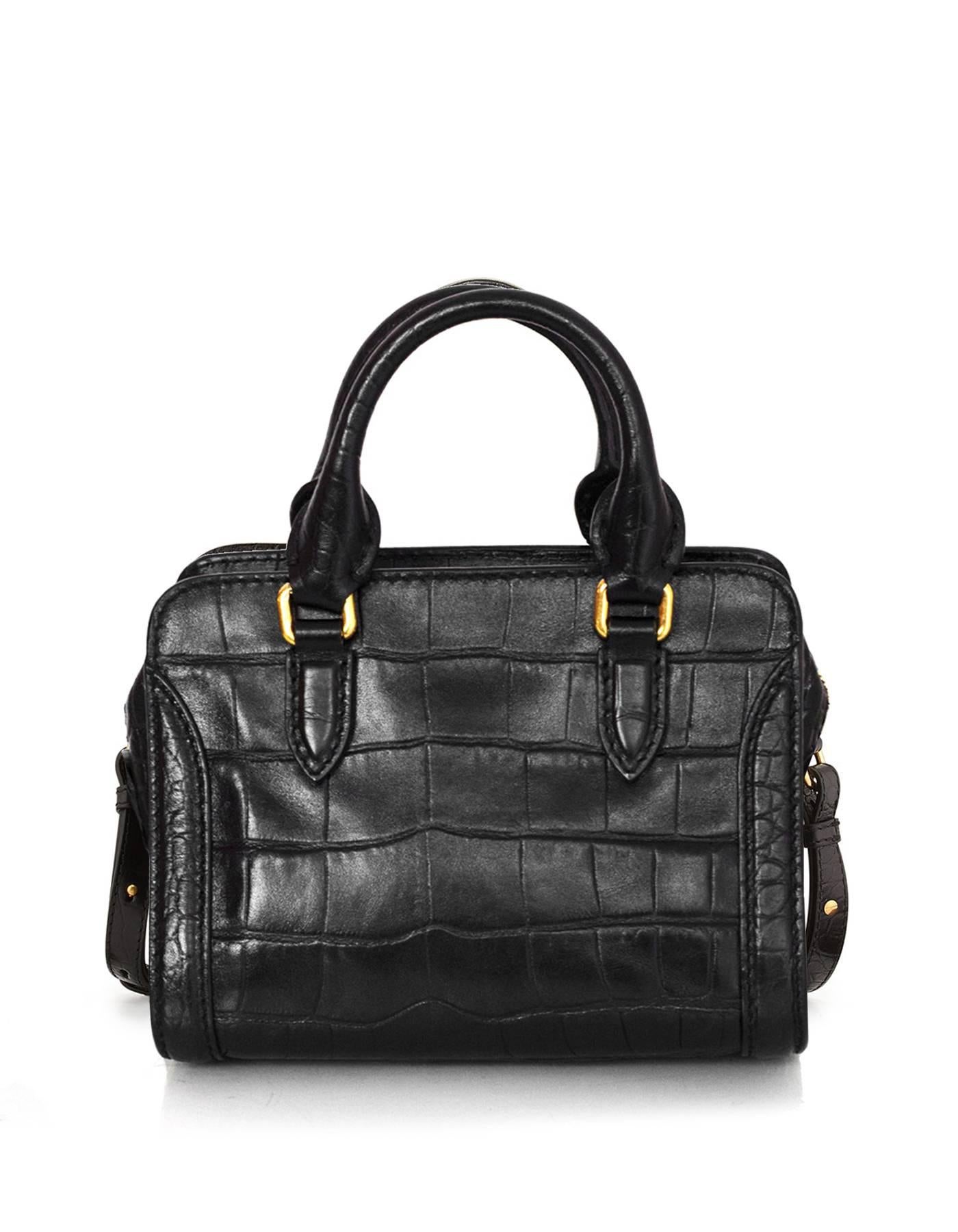 alexander mcqueen black padlock satchel bag