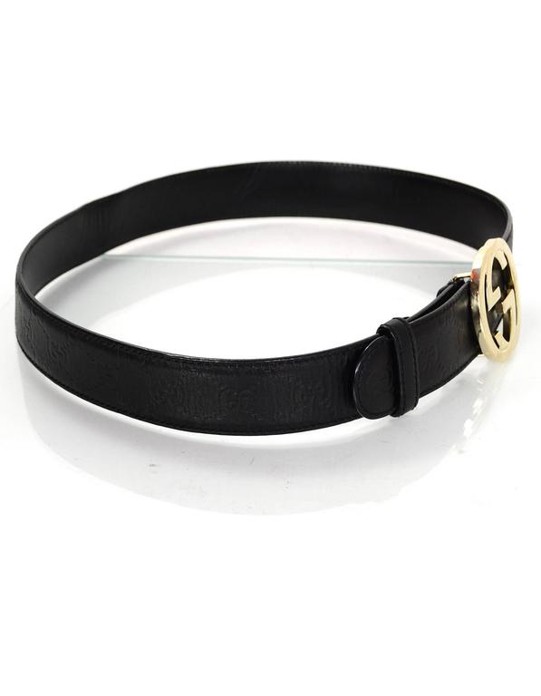 GUCCI monogram leather belt L