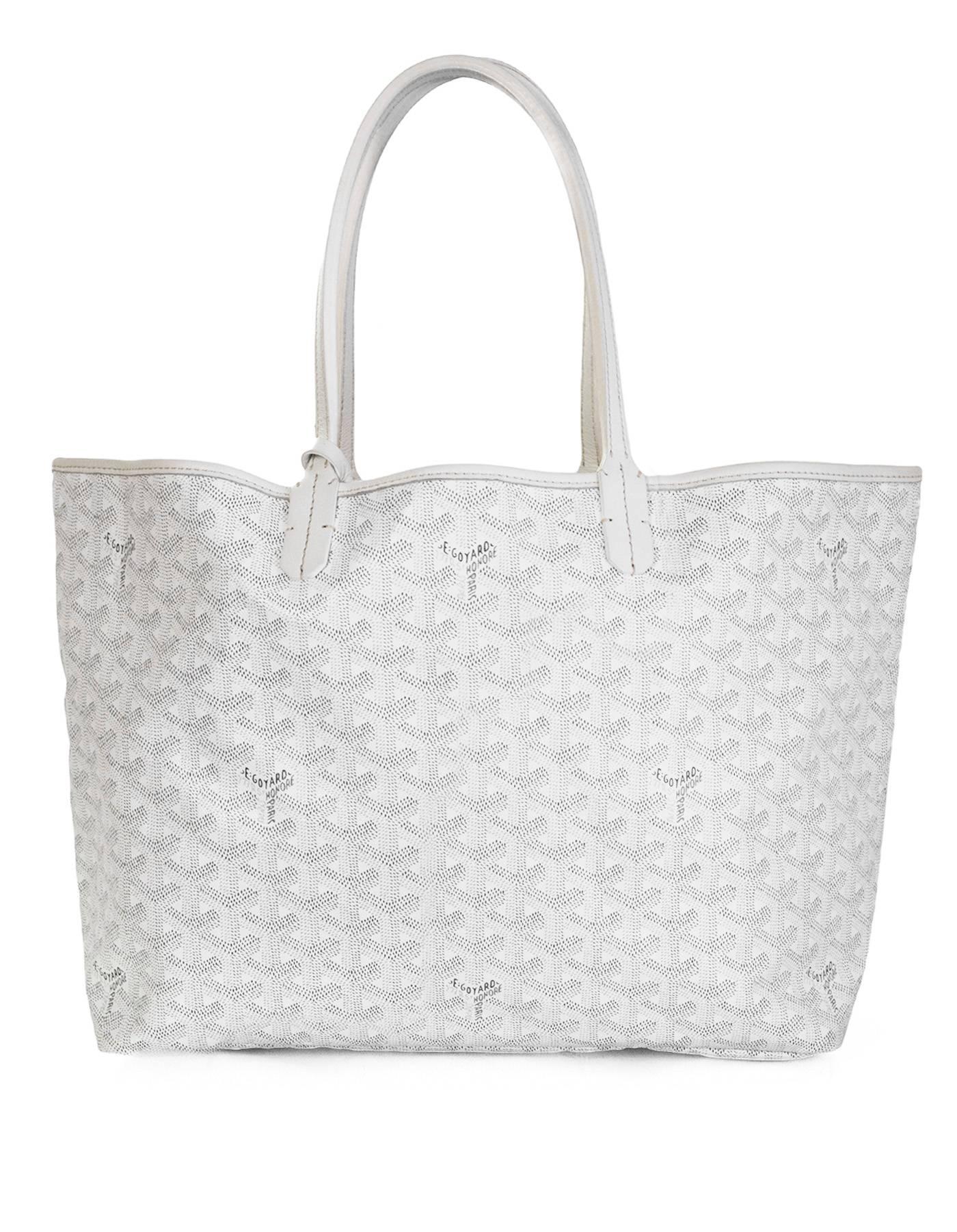 Goyard White St. Louis PM Chevron Tote Bag at 1stDibs | goyard white ...