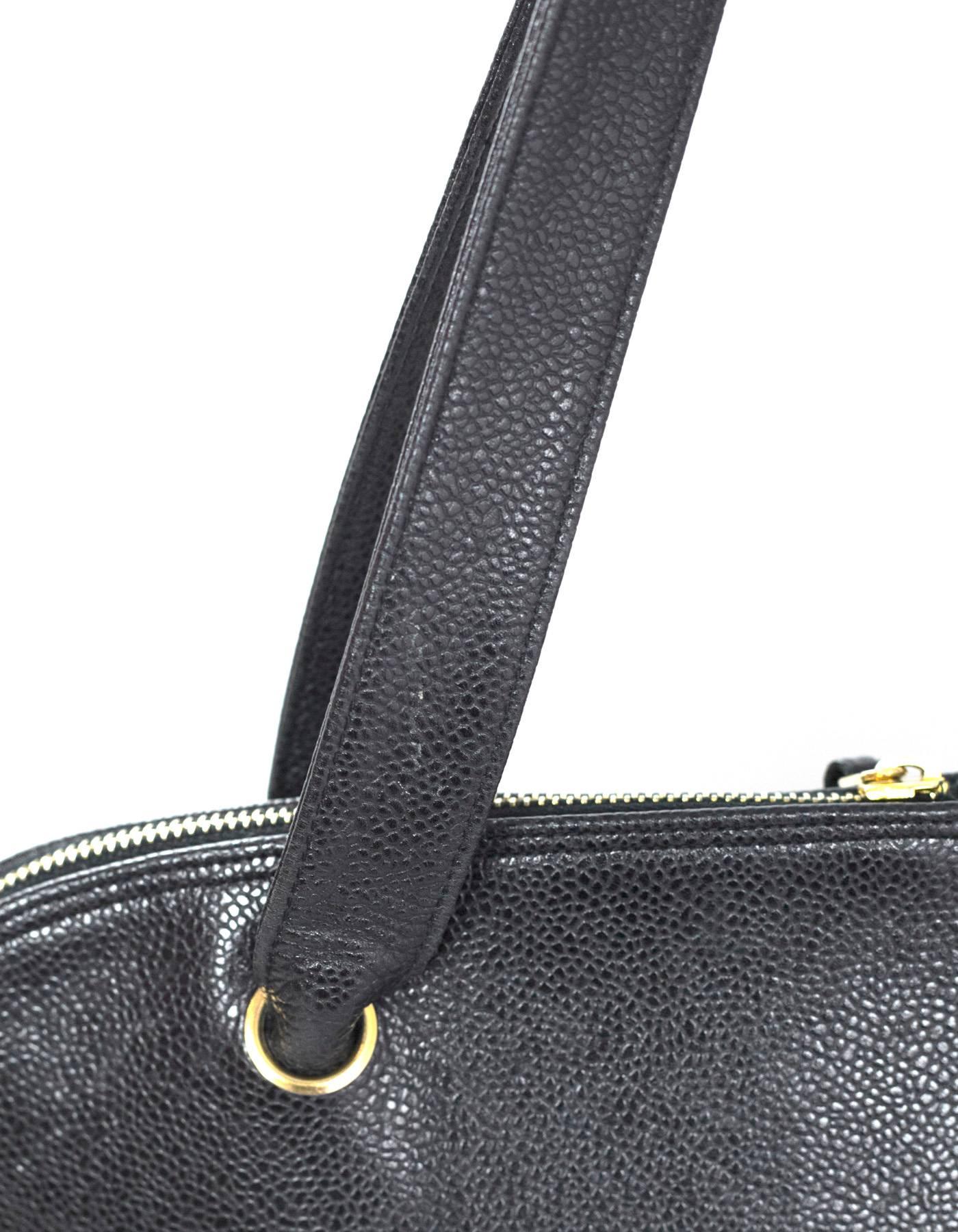 Chanel Black Vintage Caviar Leather Shoulder Bag 5