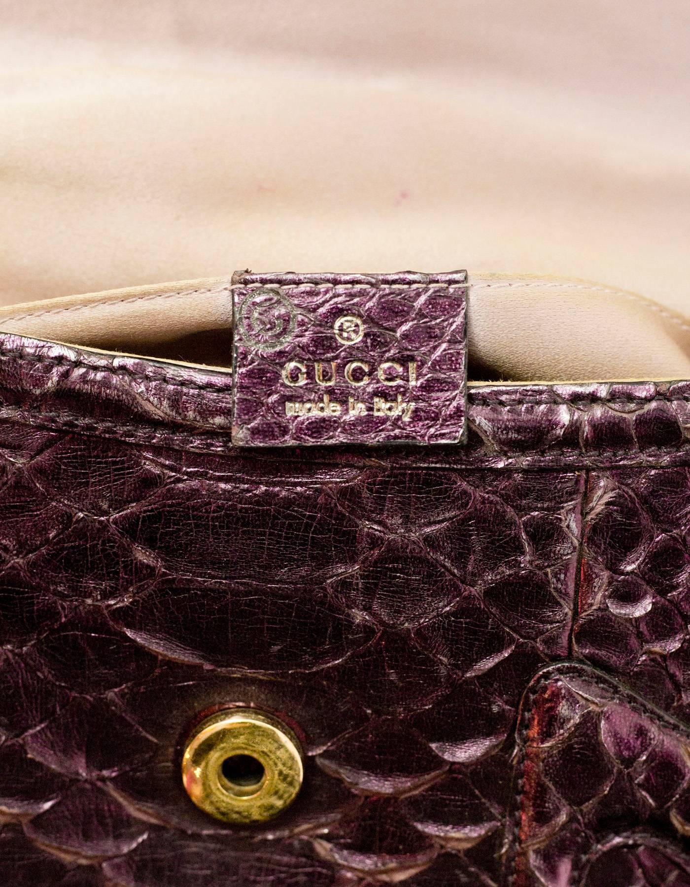 Gucci Tom Ford Purple Python Jeweled Dragon Bag 1