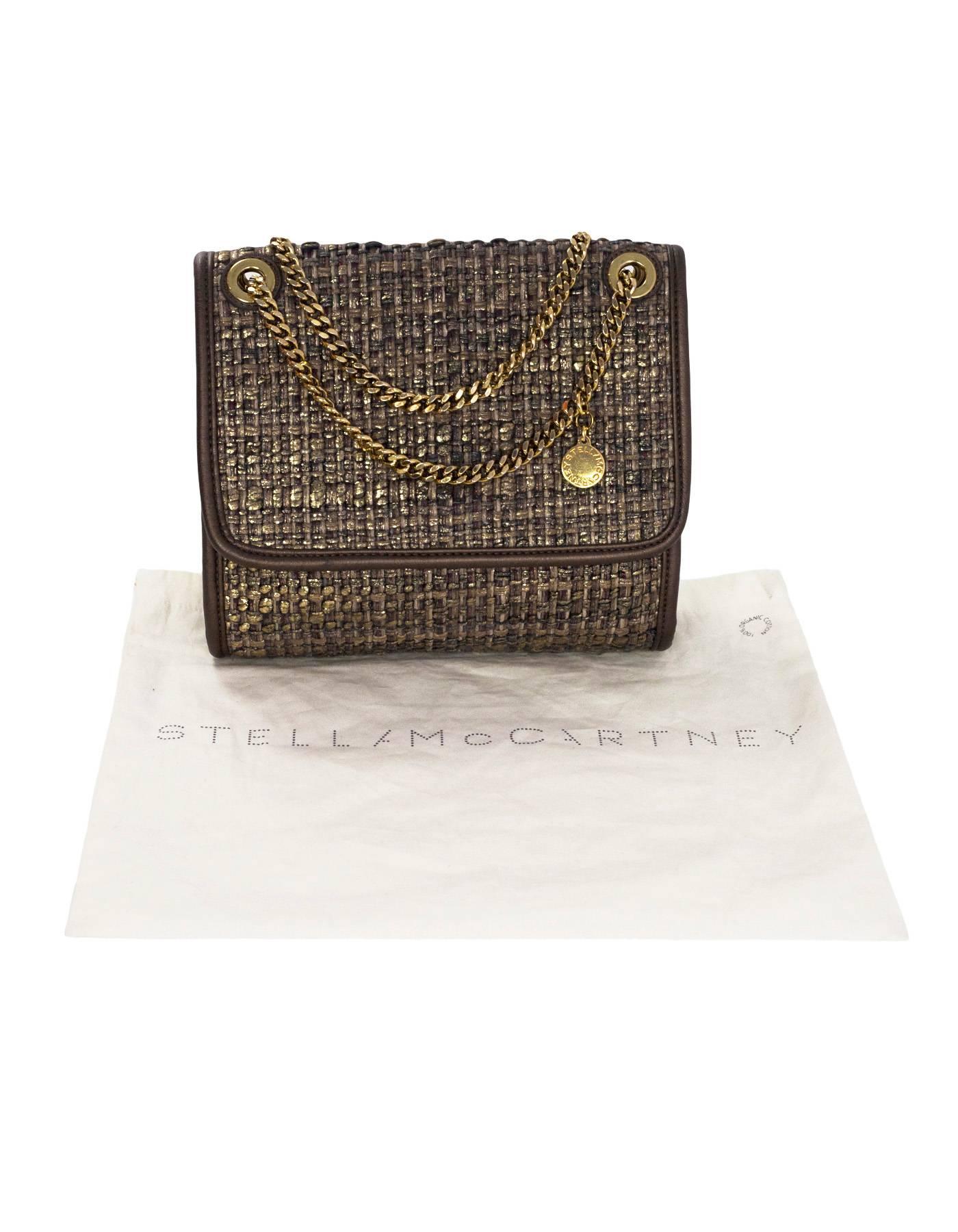 Stella McCartney Woven Metallic Flap Shoulder Bag 4