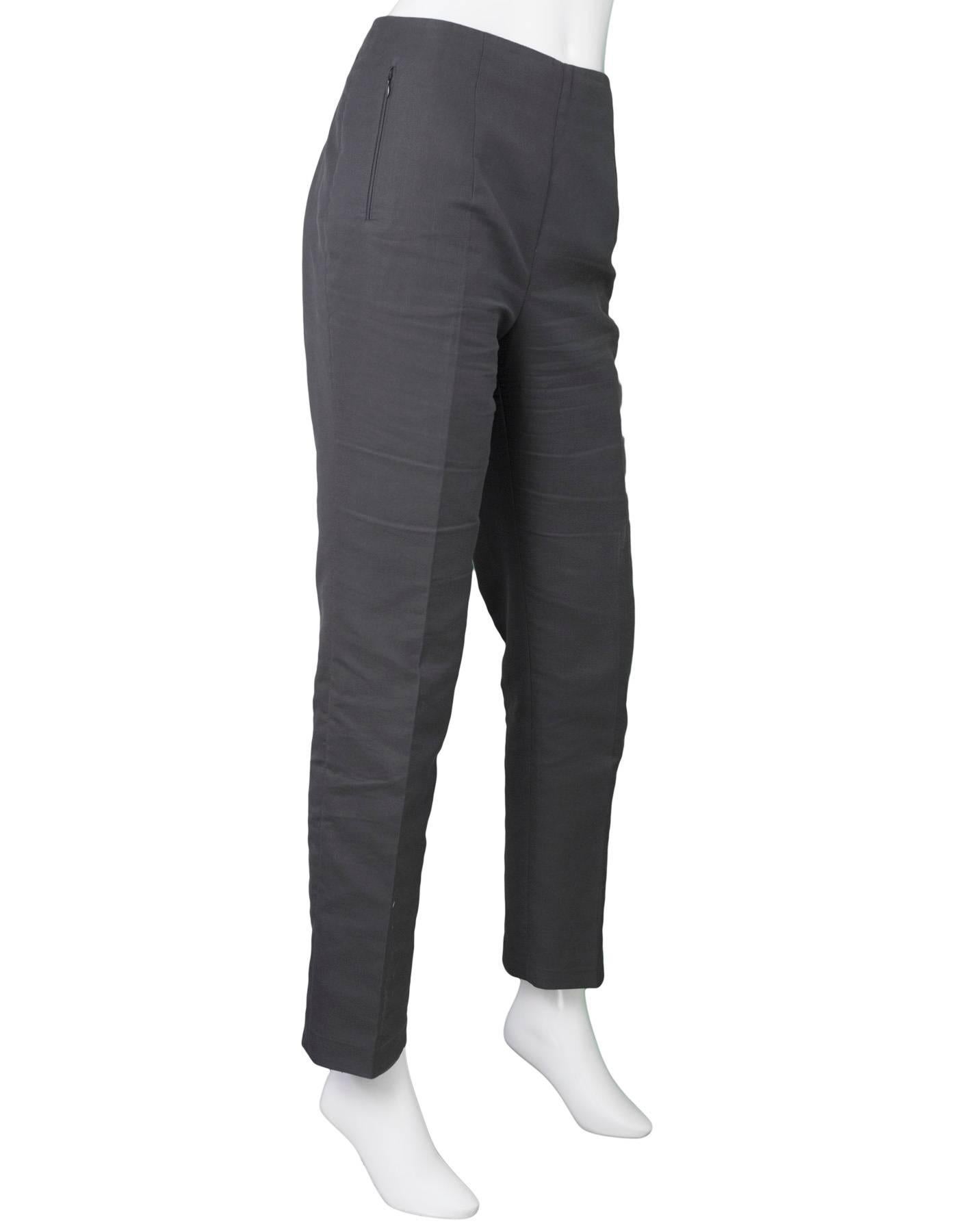 grey cropped slacks