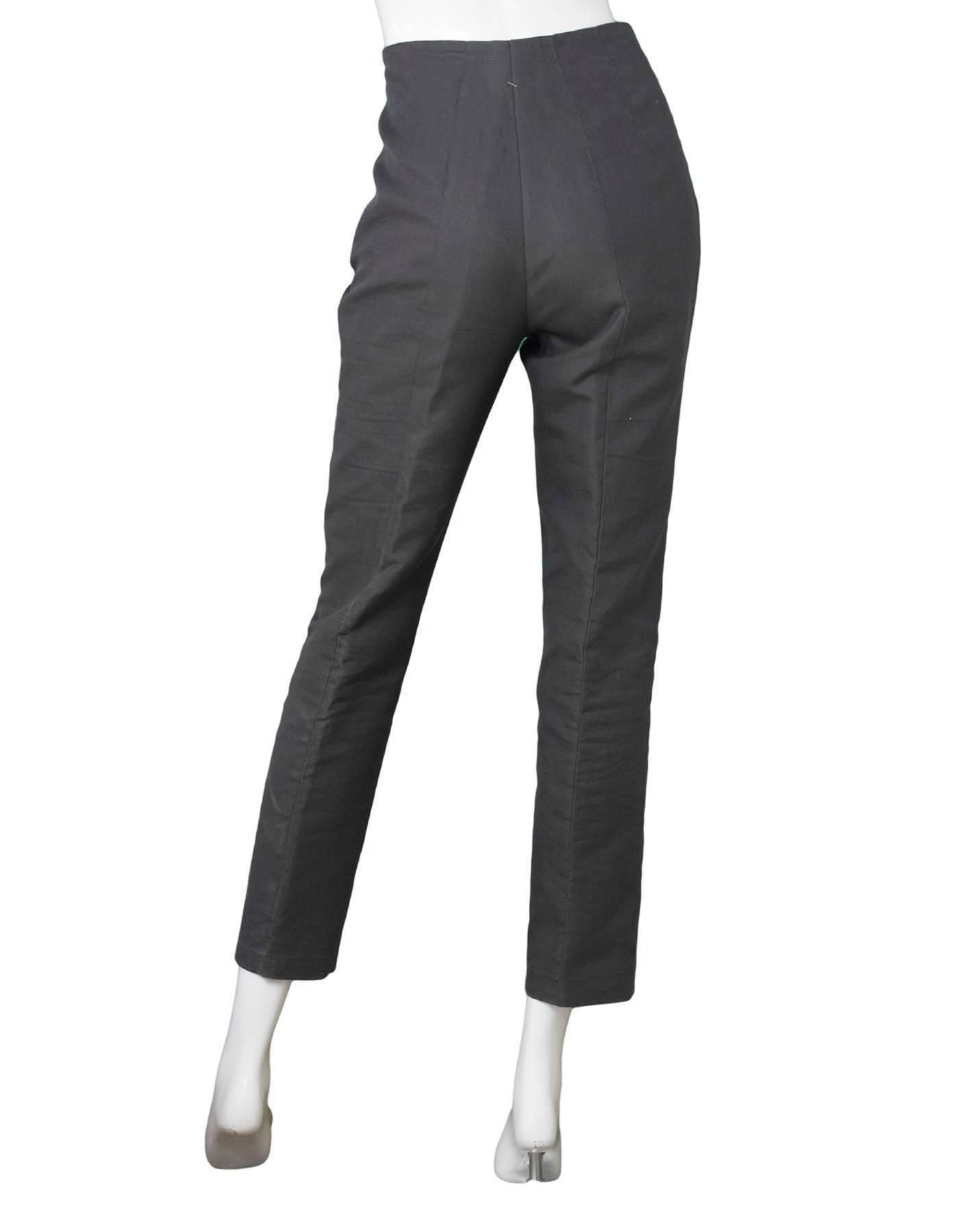 Black Akris Grey Cropped Pants Sz 8