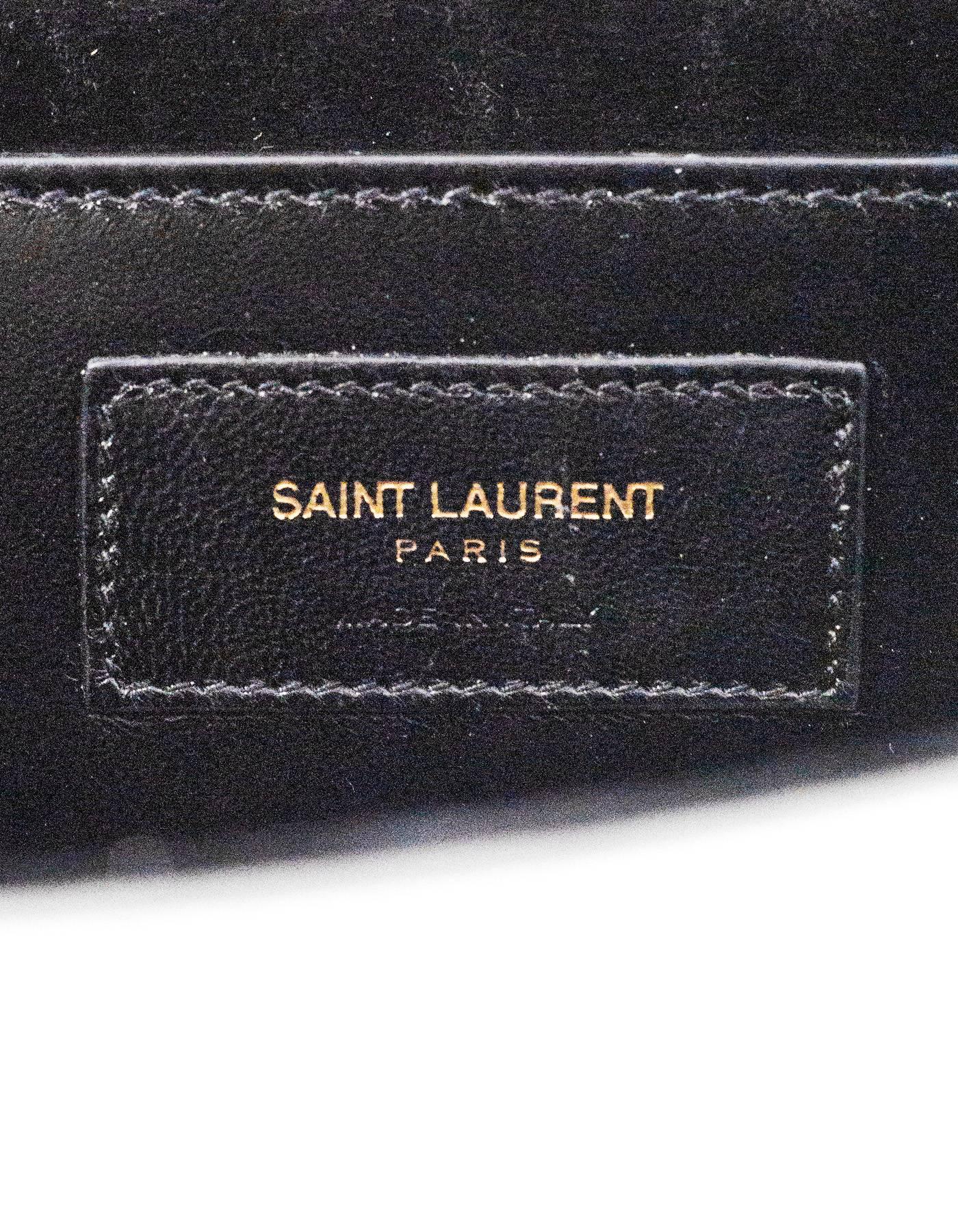 Saint Laurent Silver Leather Cassandre Monogram Clutch Bag 2