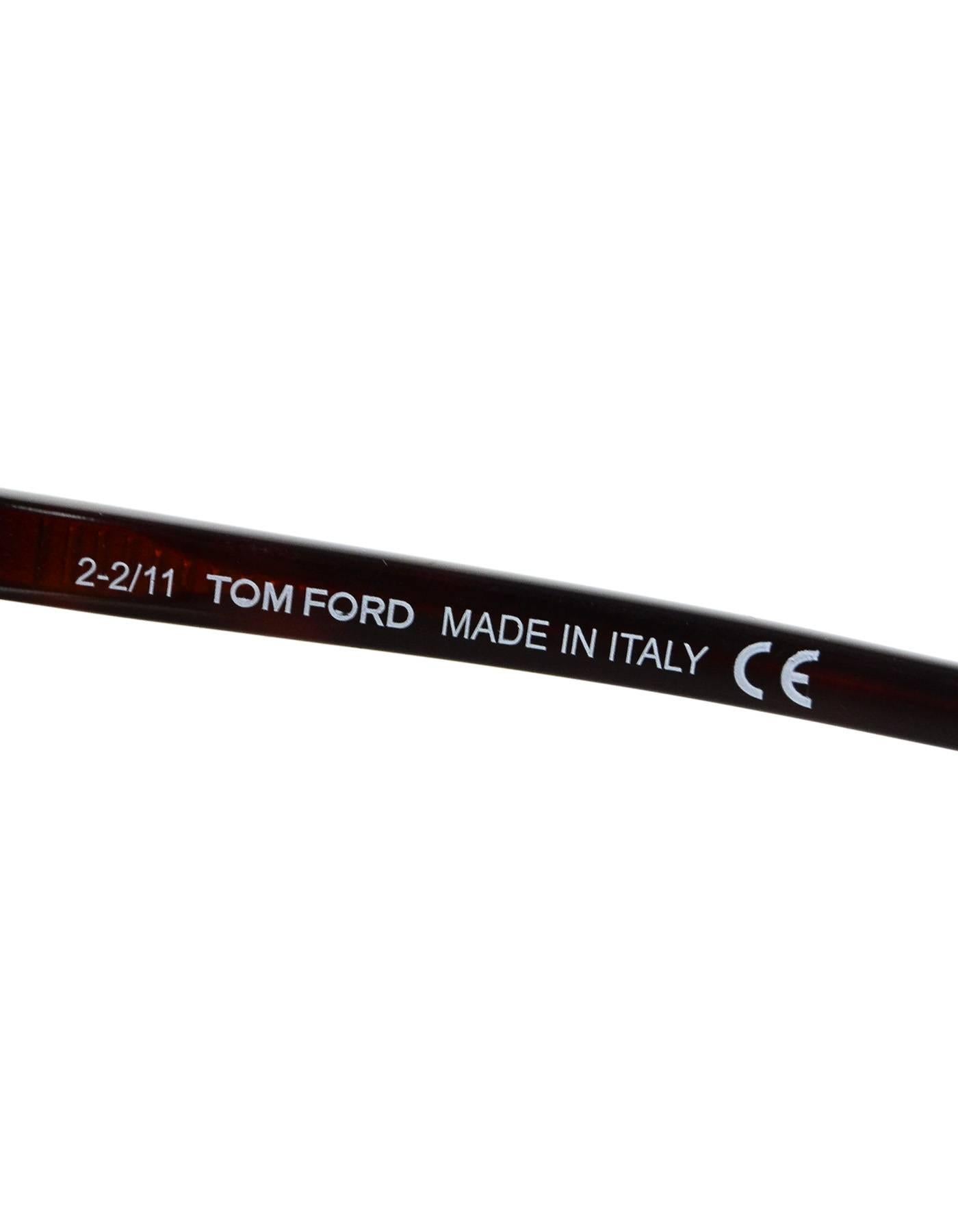 Tom Ford Tortoise Rhonda Round Frame Sunglasses with Case 1