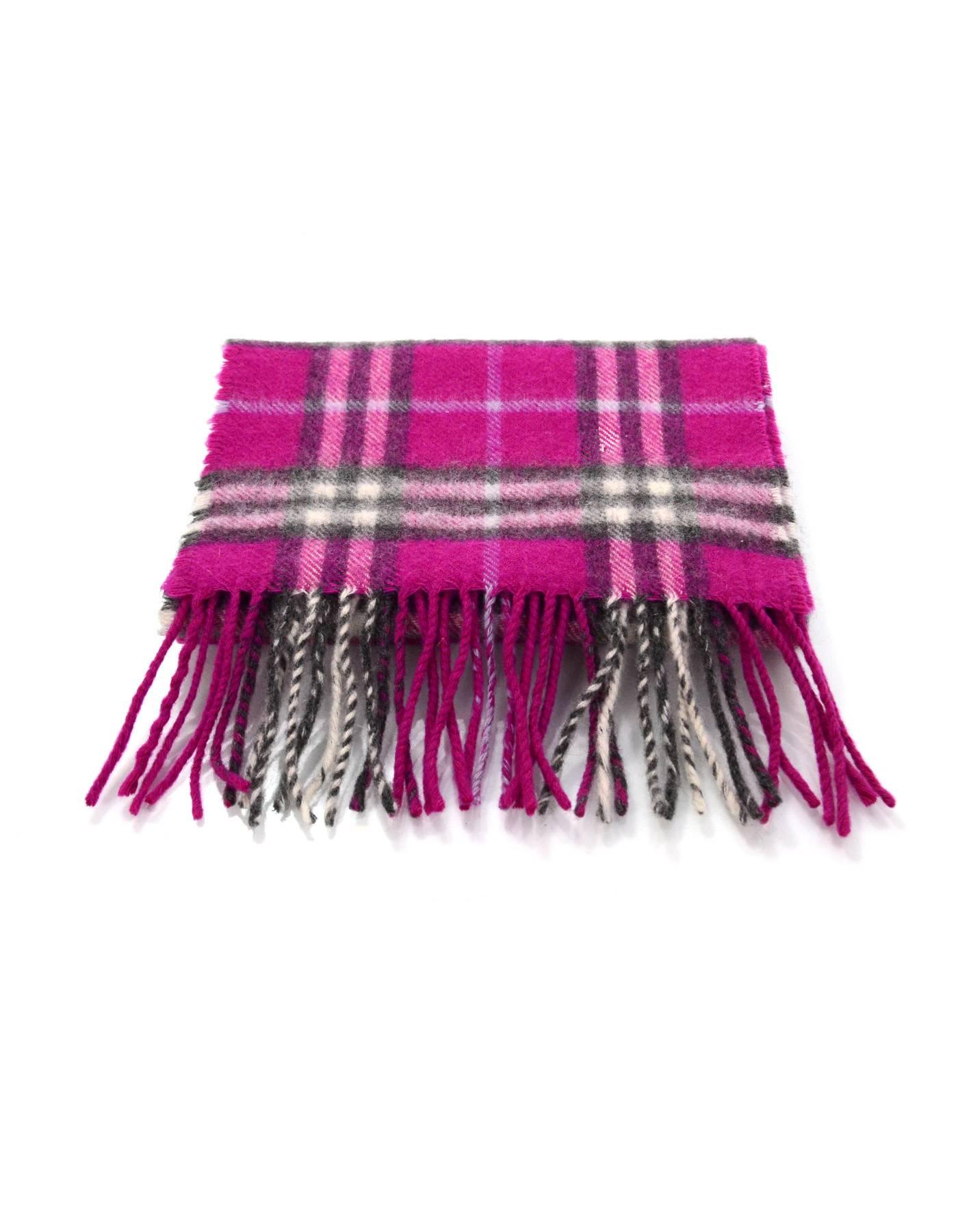 pink plaid cashmere scarf