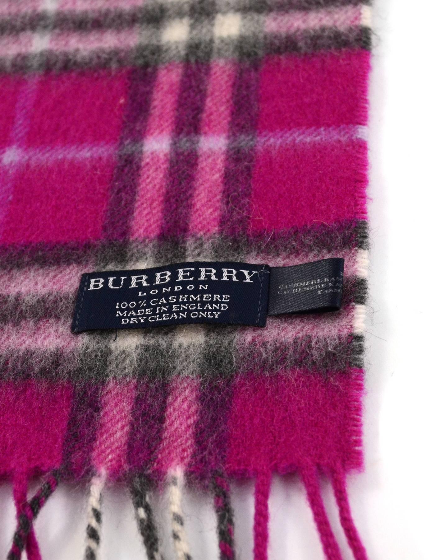 burberry pink plaid scarf