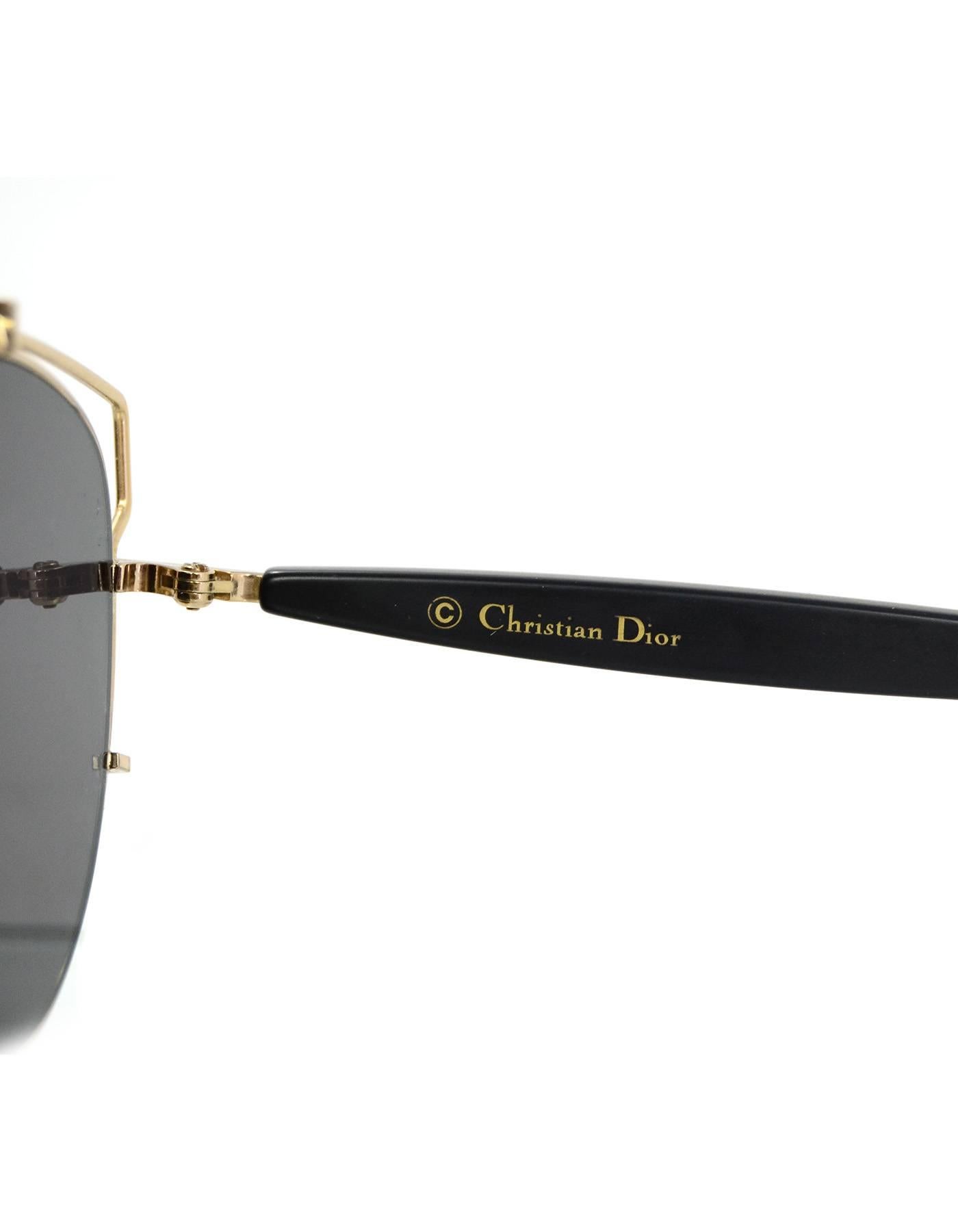 Christian Dior Gold Technologic Mirrored Sunglasses 1