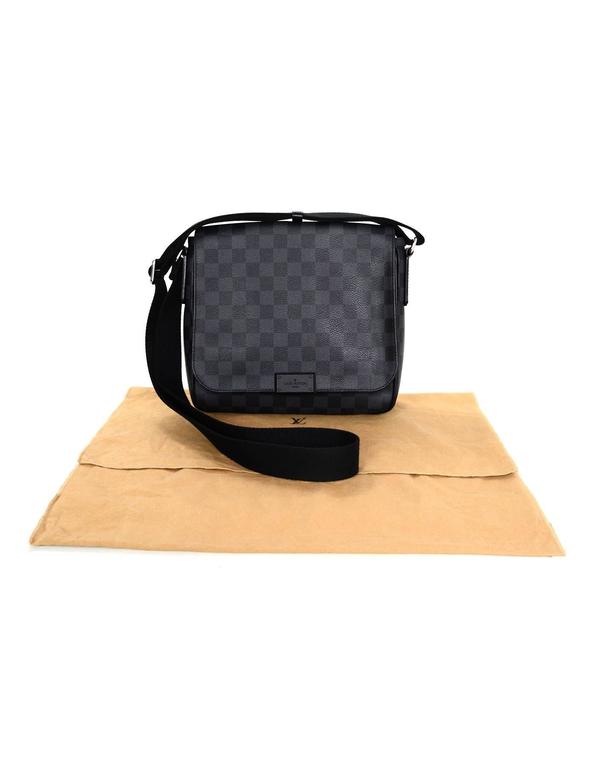 Louis Vuitton Graphite Damier District PM Crossbody Bag For Sale at 1stdibs