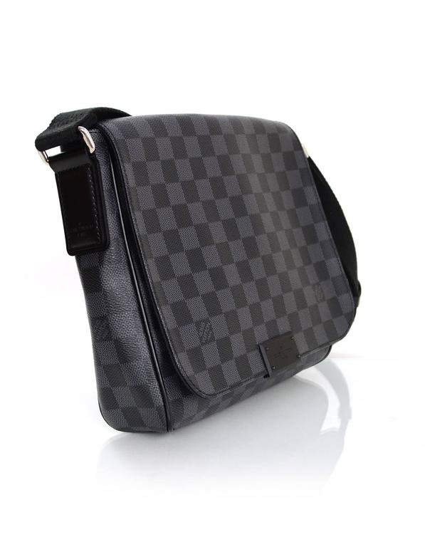 Louis Vuitton Graphite Damier District PM Crossbody Bag For Sale at 1stdibs
