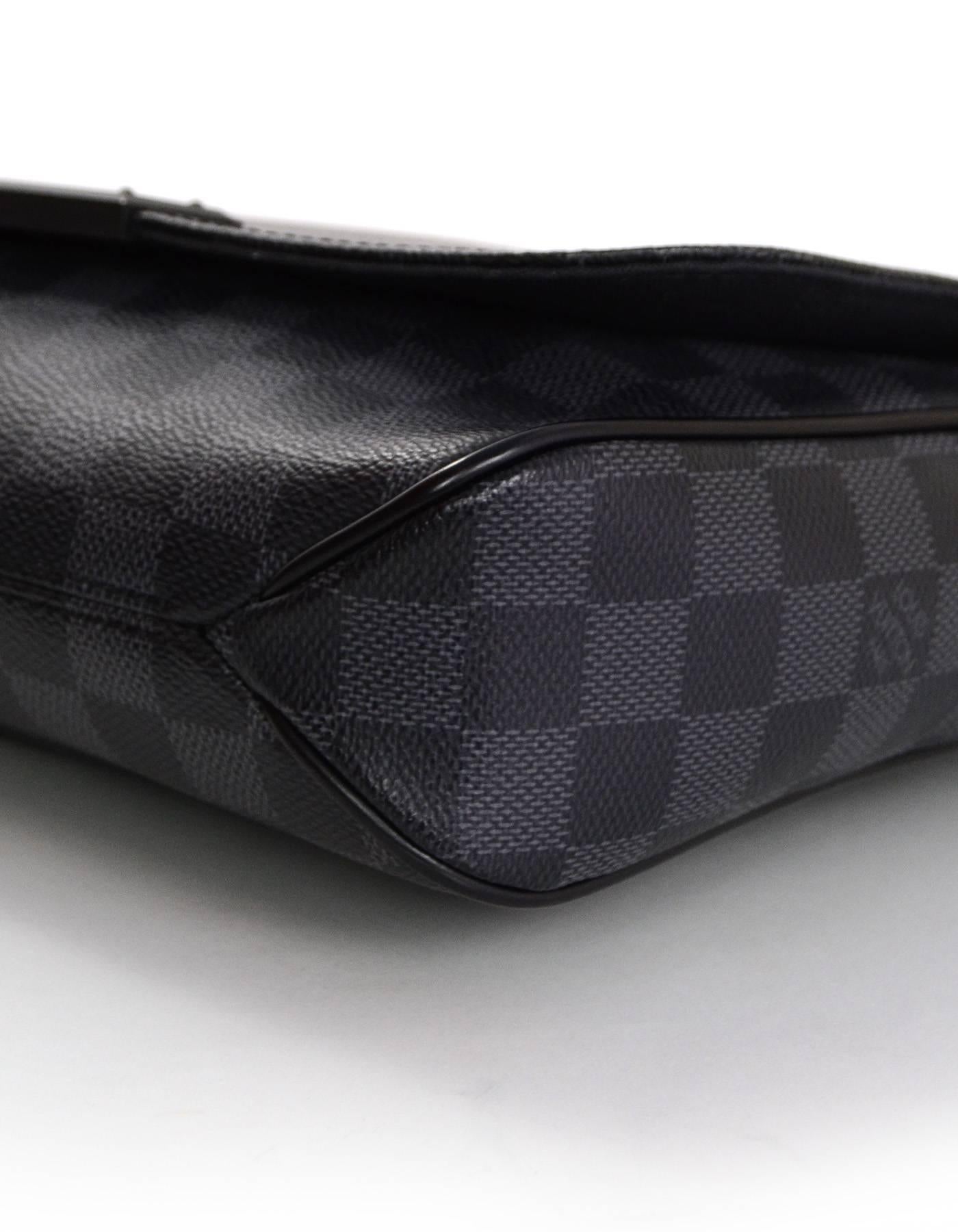 Black Louis Vuitton Graphite Damier District PM Crossbody Bag
