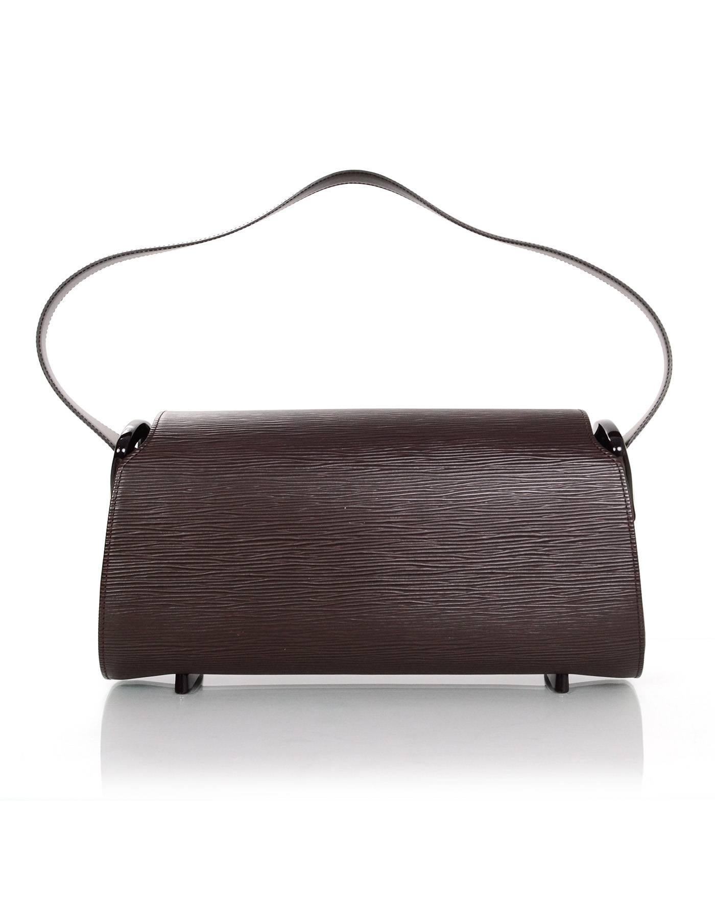 Black Louis Vuitton Brown Epi Leather Moka Nocturne Shoulder Bag
