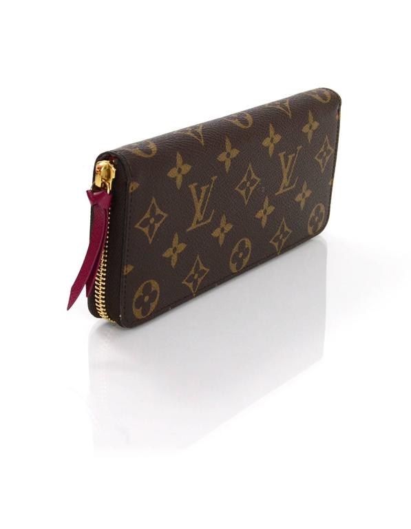 Louis Vuitton Monogram Clemence Zip Around Wallet For Sale at 1stdibs