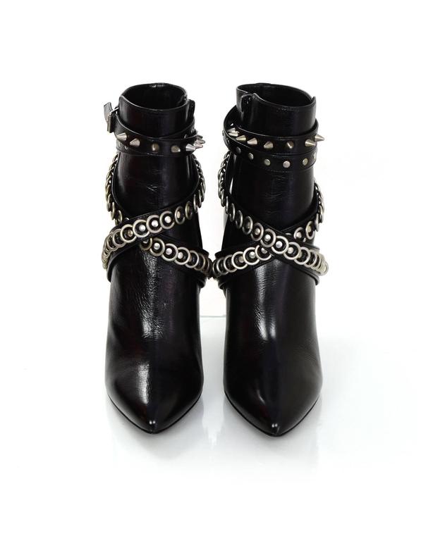 Saint Laurent Black Leather Multi-trap Studded Fetish 105  display picture 3