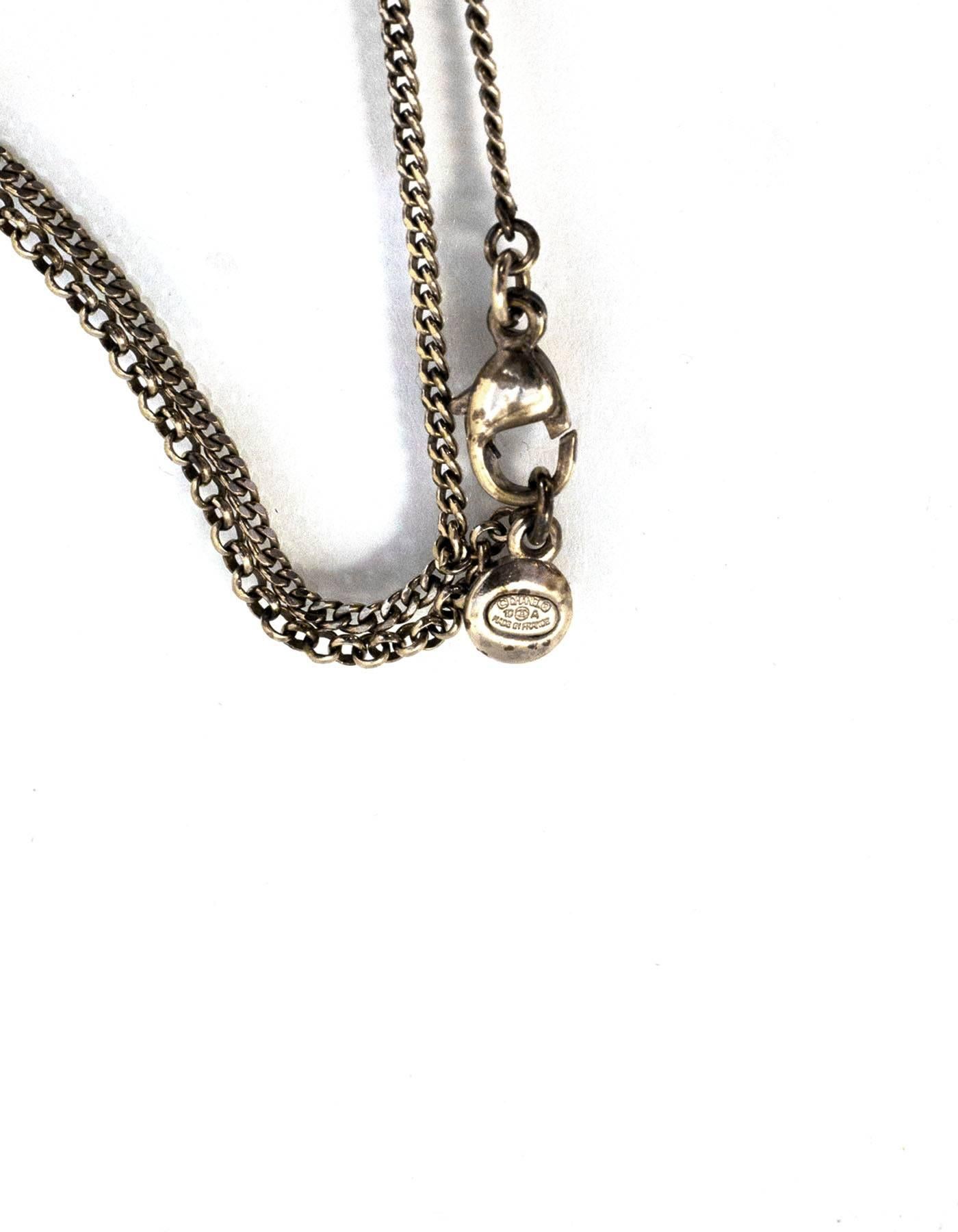 Women's Chanel Pearl & Crystal CC Pendant Necklace