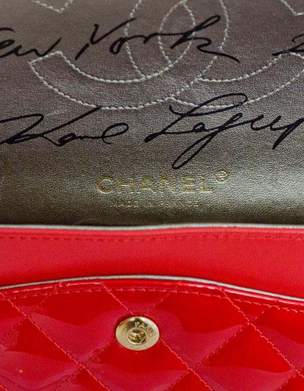 Chanel 1994 by Karl Lagerfeld Red Vinyl Maxi Rare Flap · INTO