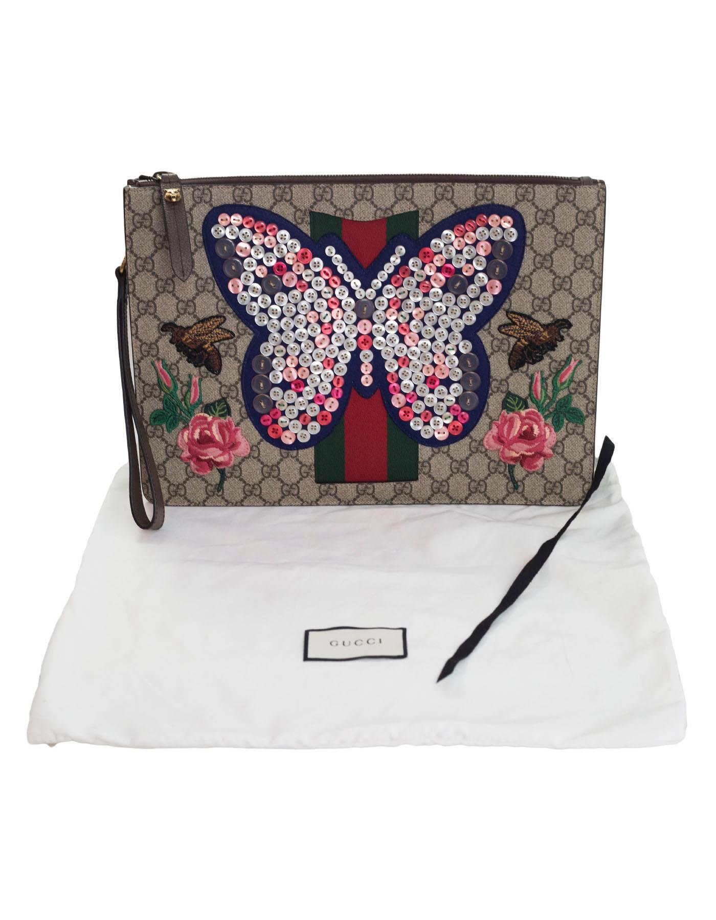 gucci butterfly clutch