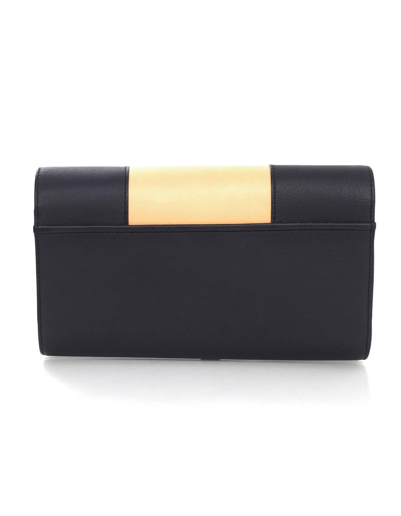 Women's Perrin Black, Sand & Wood Colorblock L'asymetrique Glove Clutch Bag
