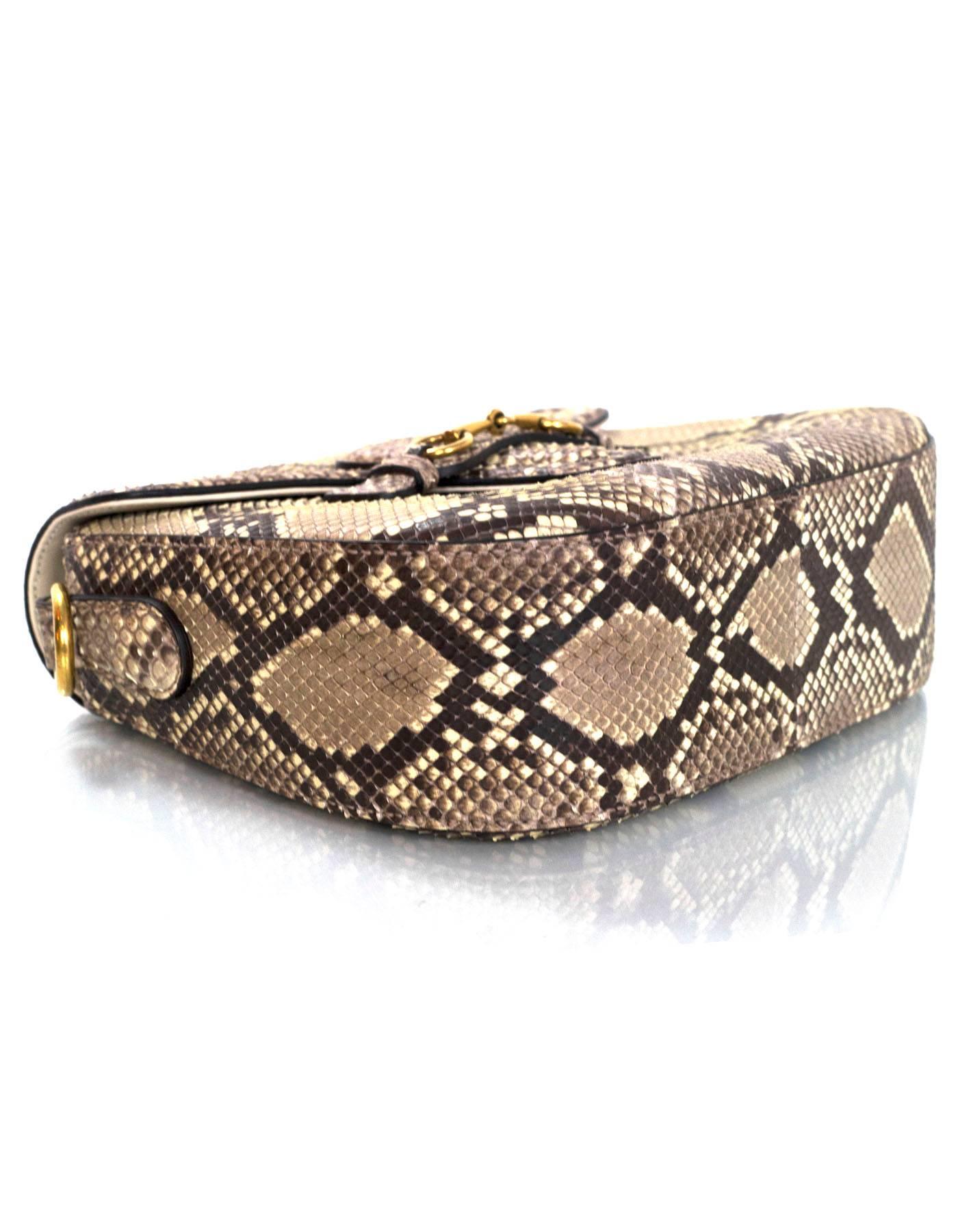 Brown Gucci Python Lady Web Crossbody Bag w/ 2 Straps rt. $3, 400