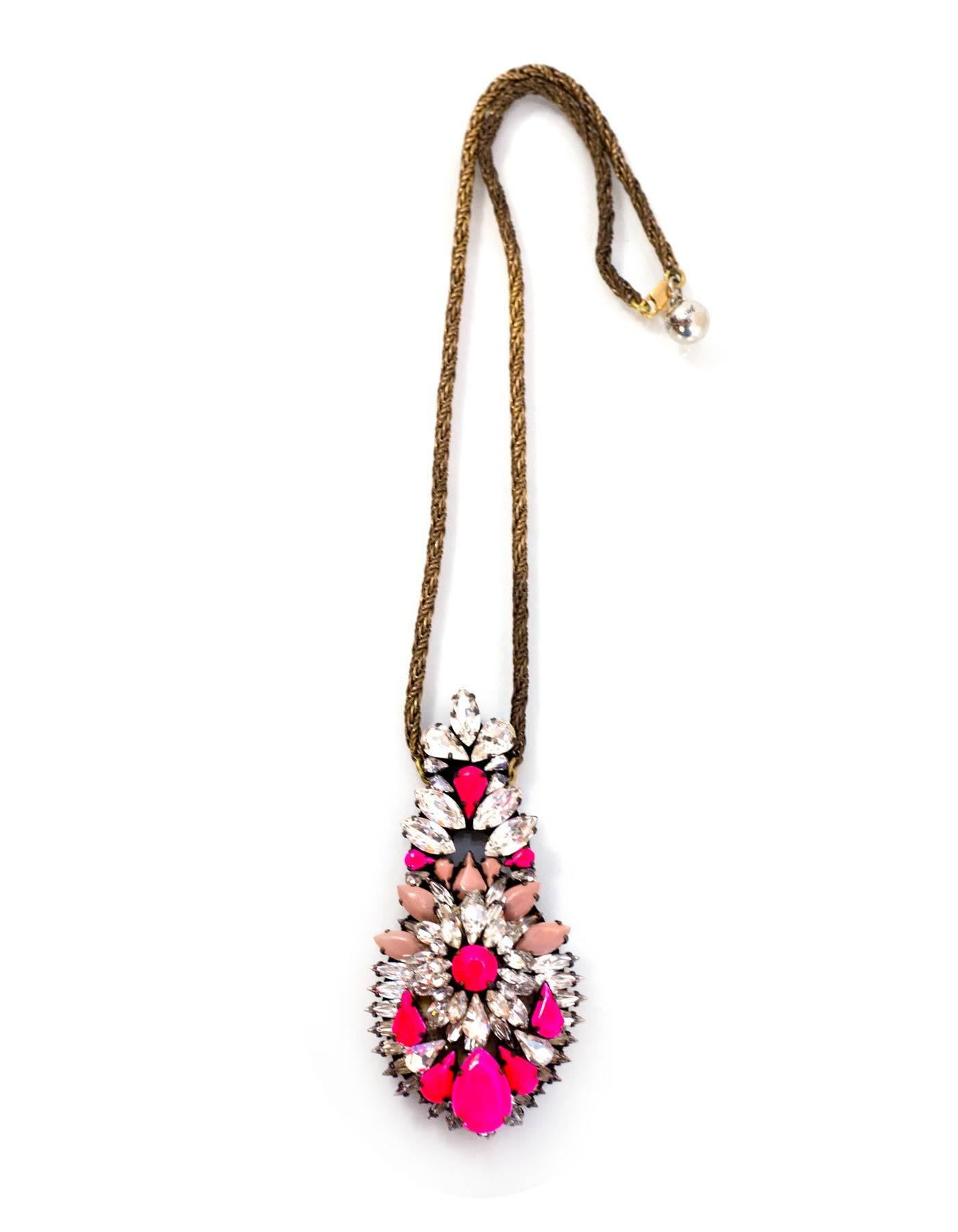 neon pink necklace