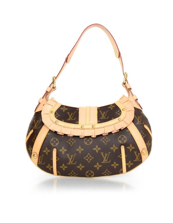 Louis Vuitton Monogram Limited Edition Lenor Ruffle Shoulder Bag For Sale at 1stdibs
