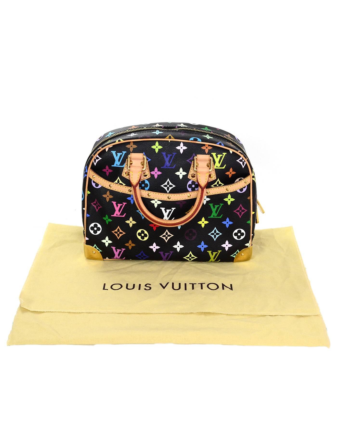 Louis Vuitton Black Monogram Multicolore Trouville Handle Bag 3