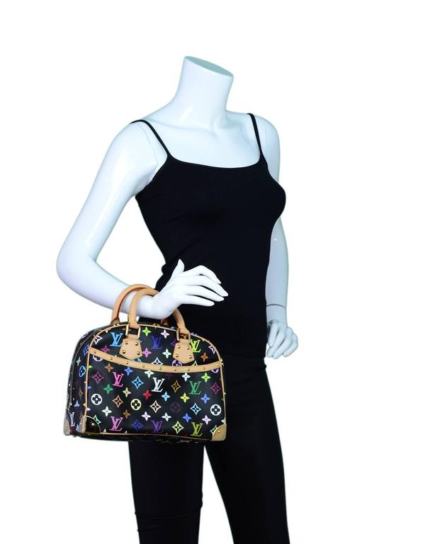 LOUIS VUITTON MONOGRAM Multicolor Black Trouville Handbag Bag #5 Rise-on