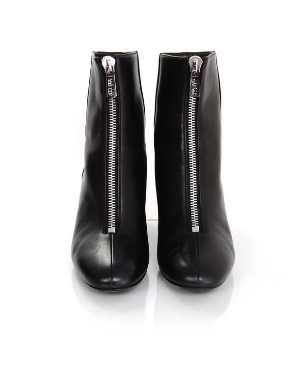 Hermes Black Leather New York 70 Zipper Ankle Boots Sz 38.5 rt. $1,375 For  Sale at 1stDibs
